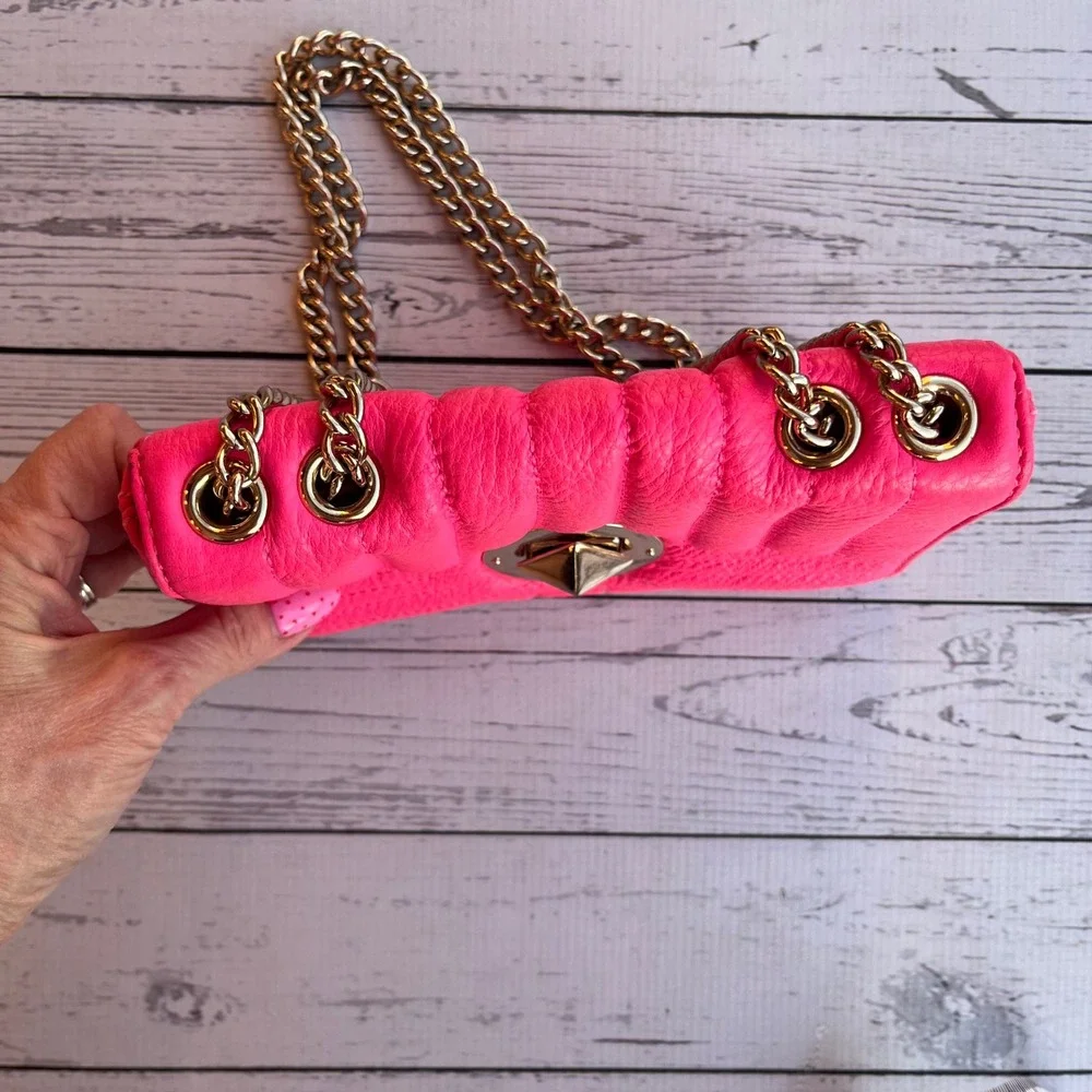 Kate‎ Spade RARE Bubblegum Pink Barbiecore Leather Crossbody Bag Purse Designer